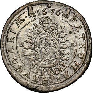 Leopold I. (1657-1705) XV Kreuzer 1676 KB