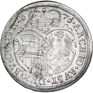 Leopold I. (1657-1705) XV Kreuzer 1676 Hall
