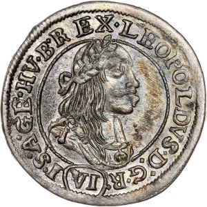 Leopold I. (1657-1705) VI Kreuzer 1674 KB