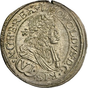 Leopold I. (1657-1705) VI Kreuzer 1676 Bratislava