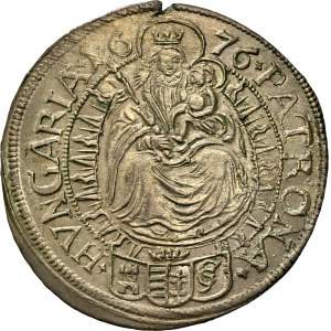 Leopold I. (1657-1705) VI Kreuzer 1676 Bratislava