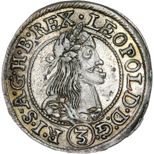 Leopold I. (1657-1705) 3 Kreuzer 1665 KB