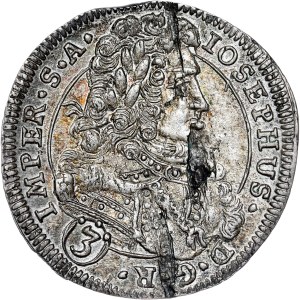 Joseph I (1705-1711) 3 Kreuzer 1706 BW