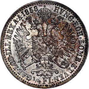 Franz Joseph I. (1848-1916) ¼ Gulden 1858 B