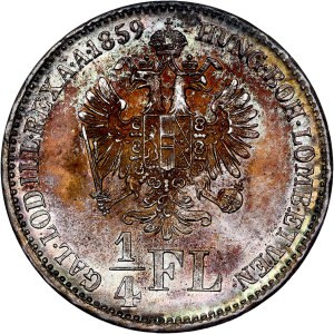 Franz Joseph I. (1848-1916) ¼ Gulden 1859 B