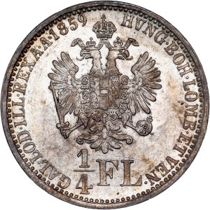 Franz Joseph I. (1848-1916) ¼ Gulden 1859 V