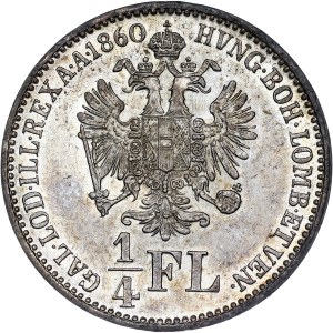 Franz Joseph I. (1848-1916) ¼ Gulden 1860 B