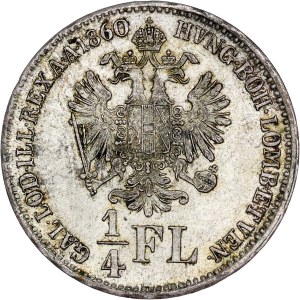 Franz Joseph I. (1848-1916) ¼ Gulden 1860 B