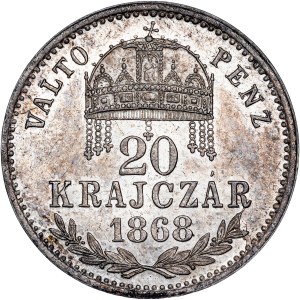 Franz Joseph I. (1848-1916) 20 Kreuzer 1868 KB
