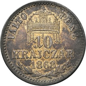 Franz Joseph I. (1848-1916) 10 Kreuzer 1868 GYF