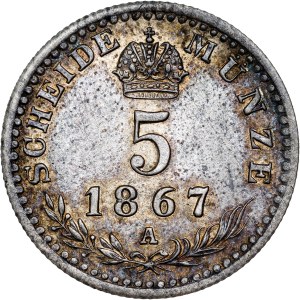 Franz Joseph I. (1848-1916) Kreuzer 1867 A