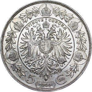 Franz Joseph I. (1848-1916) 5 Corona 1900