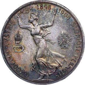 Franz Joseph I. (1848-1916) 5 Corona 1908