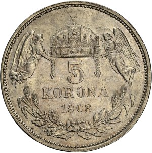 Franz Joseph I. (1848-1916) 5 Korona 1908 KB