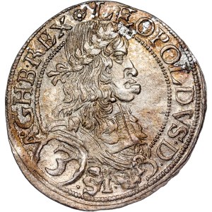 Leopold I. (1657-1705) 3 Kreuzer 1669 Vienna