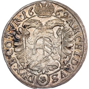 Leopold I. (1657-1705) 3 Kreuzer 1669 Vienna