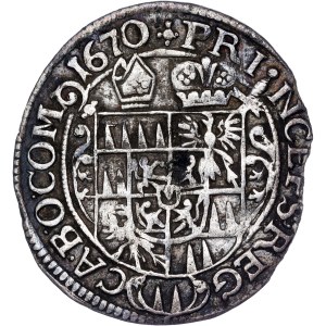 Olmütz - Charles II Liechtenstein (1664-1695) 3 Kreutzer 1670