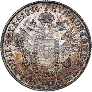 Franz I. (1792 -1835) 20 Kreuzer 1834 B