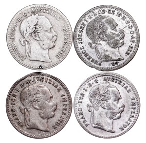 Franz Joseph I. (1848-1916) 10 Kreuzer LOT - 4 pcs