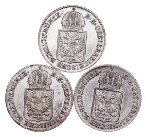 Franz Joseph I. (1848-1916) 6 Kreuzer LOT - 3 pcs