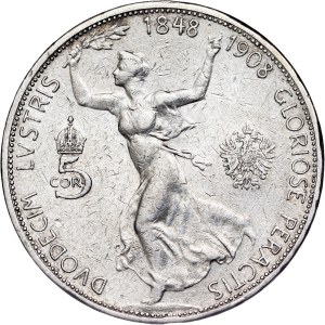 Franz Joseph I. (1848-1916) 5 Corona 1908
