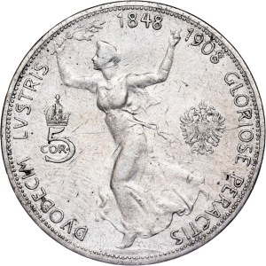 Franz Joseph I. (1848-1916) 5 Corona 1908