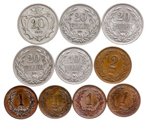 Franz Joseph I. (1848-1916) Filler, Heller LOT - 10 pcs