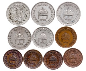 Franz Joseph I. (1848-1916) Filler, Heller LOT - 10 pcs