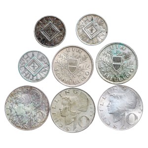 Austria - Silver Coin LOT - 8 pcs