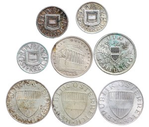Austria - Silver Coin LOT - 8 pcs