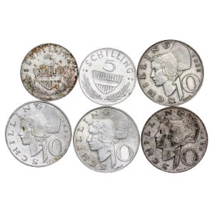 Austria - Silver Coin LOT - 6 pcs