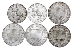 Austria - Silver Coin LOT - 6 pcs