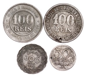 Brazil - Coin LOT - 4 pcs
