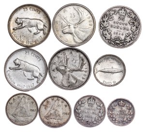 Canada - Silver Coin LOT - 10 pcs