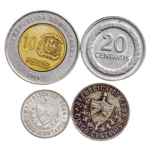 South America - Coin LOT - 4 pcs