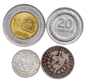 South America - Coin LOT - 4 pcs