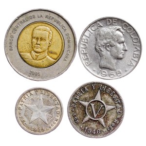 South America - Coin LOT - 4 pcs