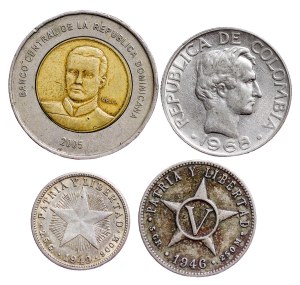 South America - Coin LOT - 4 pcs