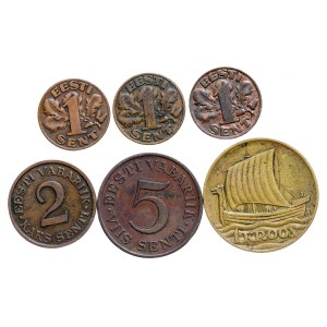 Estonia Coin LOT - 6 pcs
