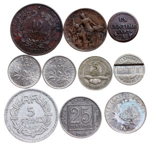 France - Coin LOT - 10 pcs