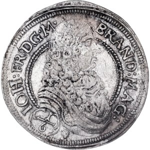 Brandenburg-Ansbach - John Frederick (16671686) 1/6 thaler 1676 Schwabach