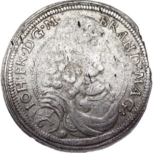Brandenburg-Ansbach - John Frederick (16671686) 1/6 thaler 1676 Schwabach