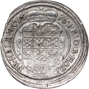 Brandenburg-Ansbach - John Frederick (16671686) 1/6 thaler 1676 Schwabach