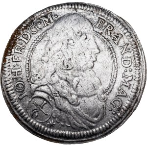 Brandenburg-Ansbach - John Frederick (16671686) 1/6 thaler 1677 Schwabach