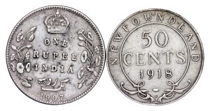 Great Britain - Silver coin LOT - 2 pcs
