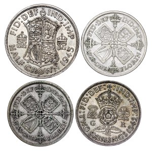 Great Britain - Silver coin LOT - 4 pcs