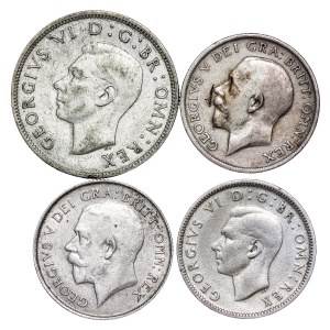Great Britain - Silver coin LOT - 4 pcs