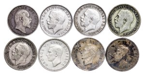 Great Britain - Coin LOT - 8 pcs