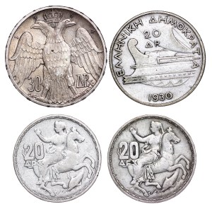 Greece - Silver coin LOT - 4 pcs