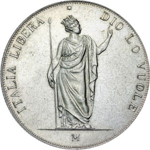 Italian States - Lombardy - 5 Lire 1848 M